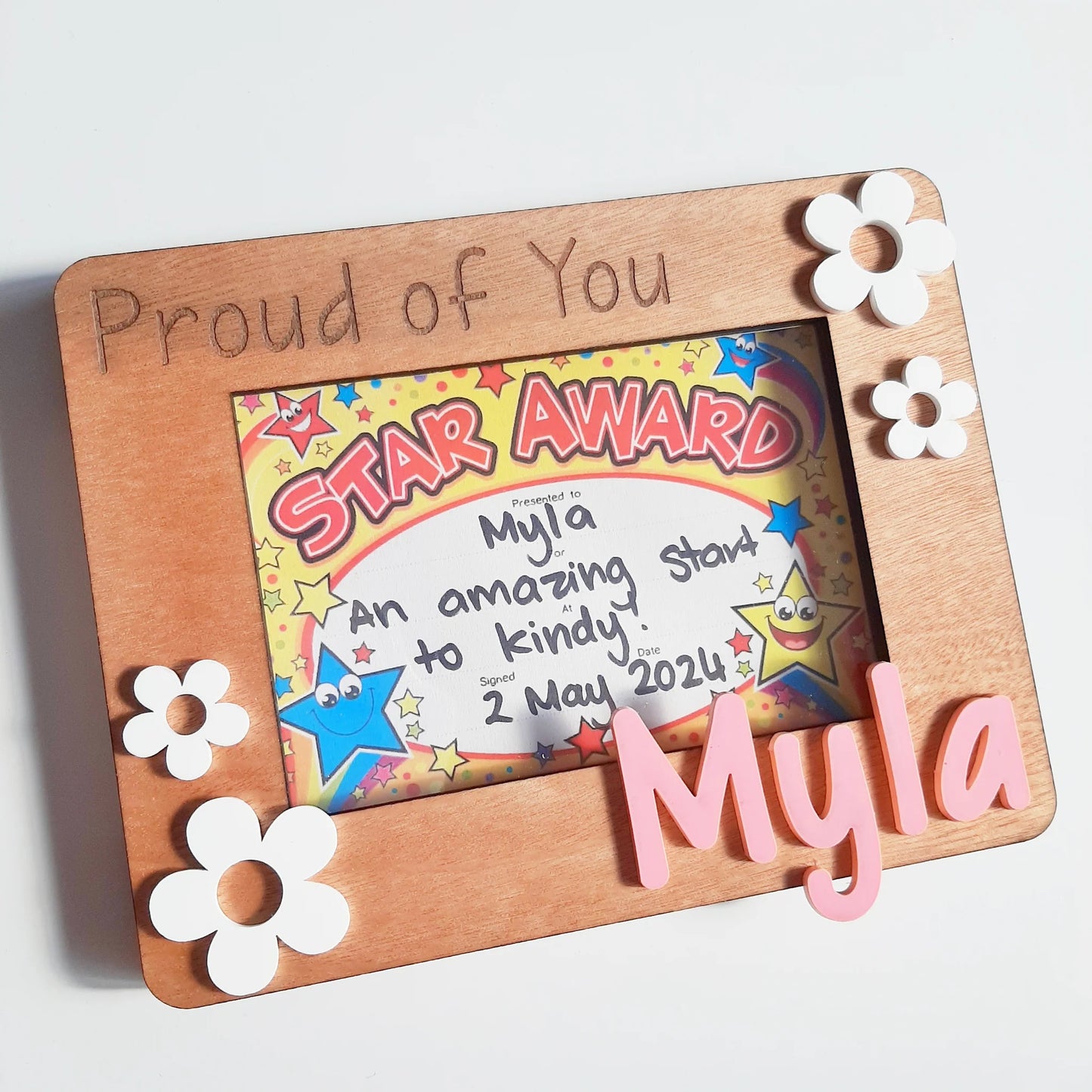 Personalised A6 Kids Certificate Frame