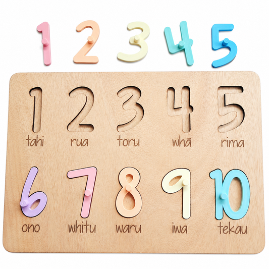 Numbers 1-10 in Māori- Pastels
