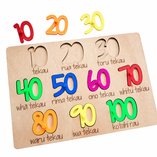 Numbers 10-100 in Māori- Brights