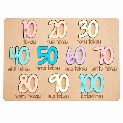 Numbers 10-100 in Māori- Pastels