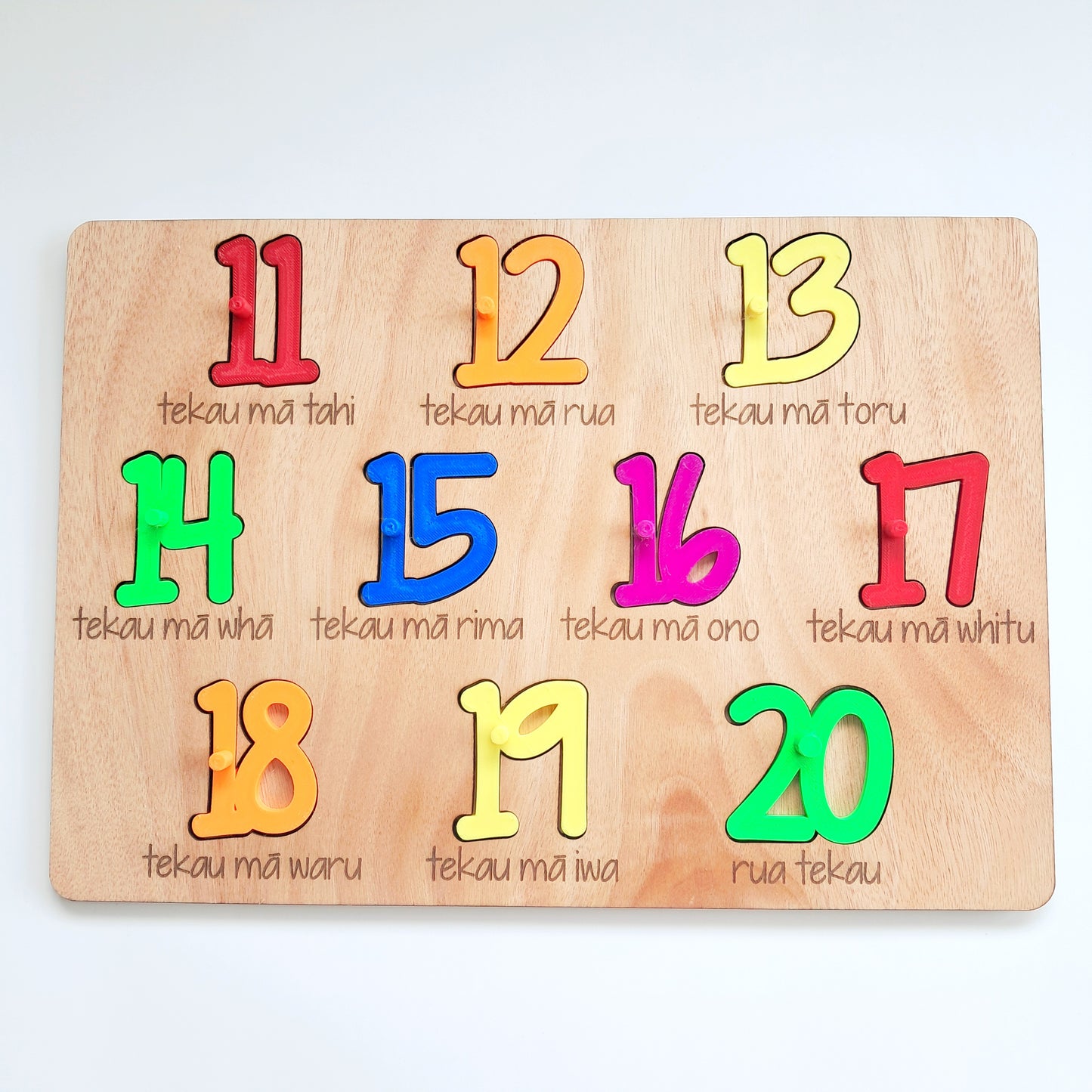 Numbers 11-20 in Māori- Brights