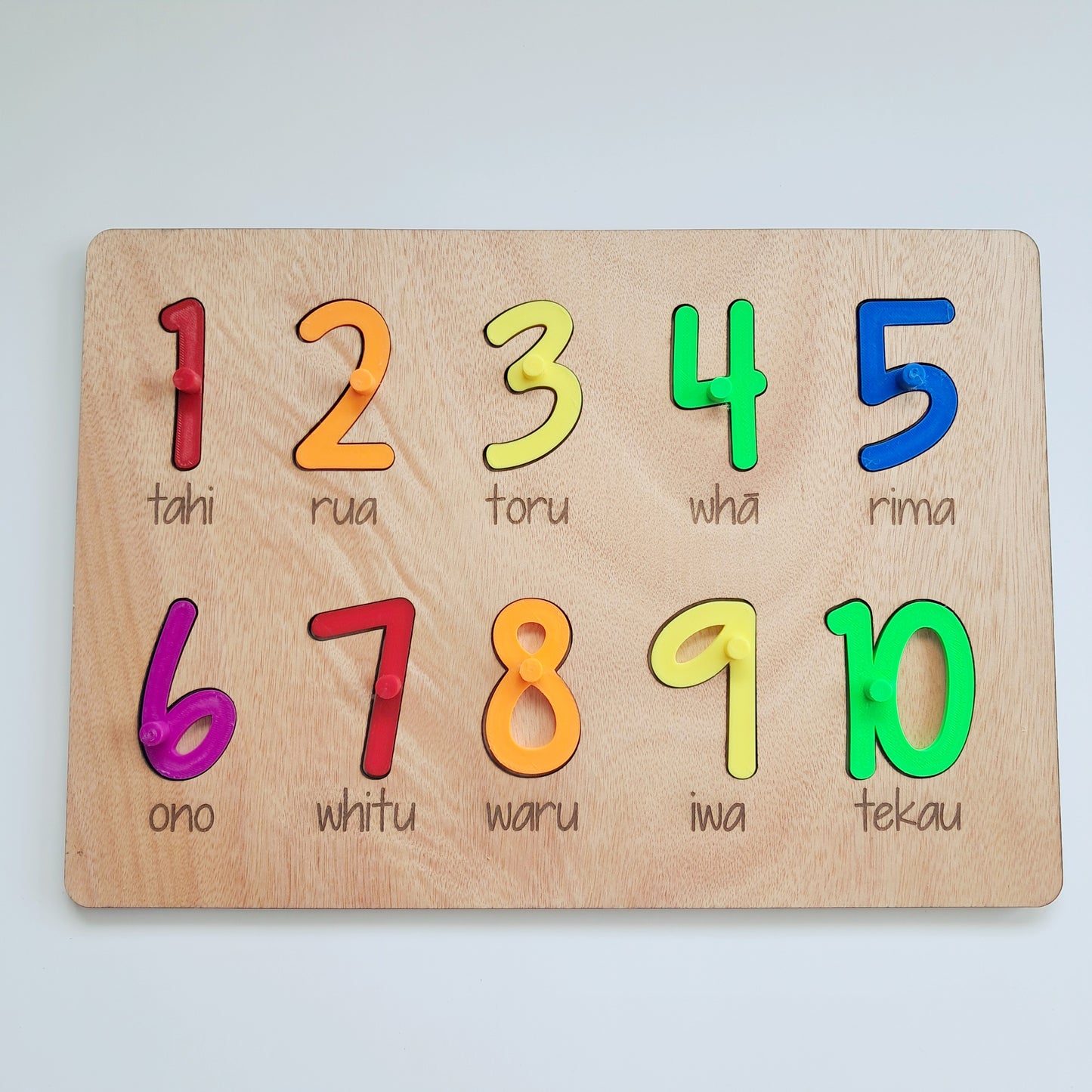 Numbers 1-10 in Māori- Brights