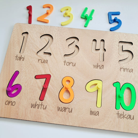 Numbers 1-10 in Māori- Brights