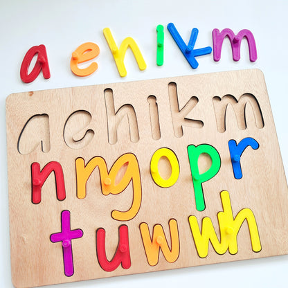 Te Pū Taka Māori- Lowercase Māori Alphabet Puzzle- Brights