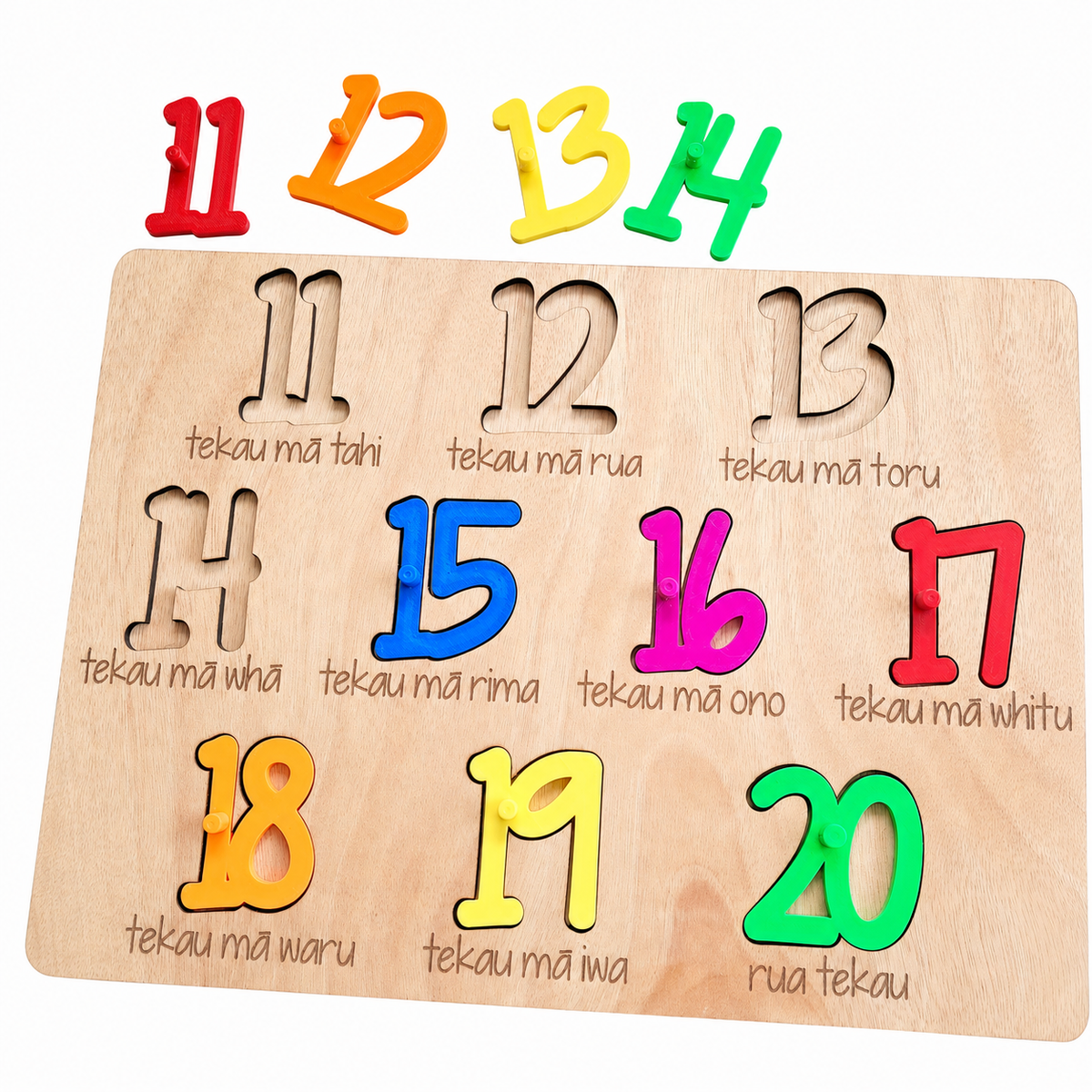 Numbers 11-20 in Māori- Brights