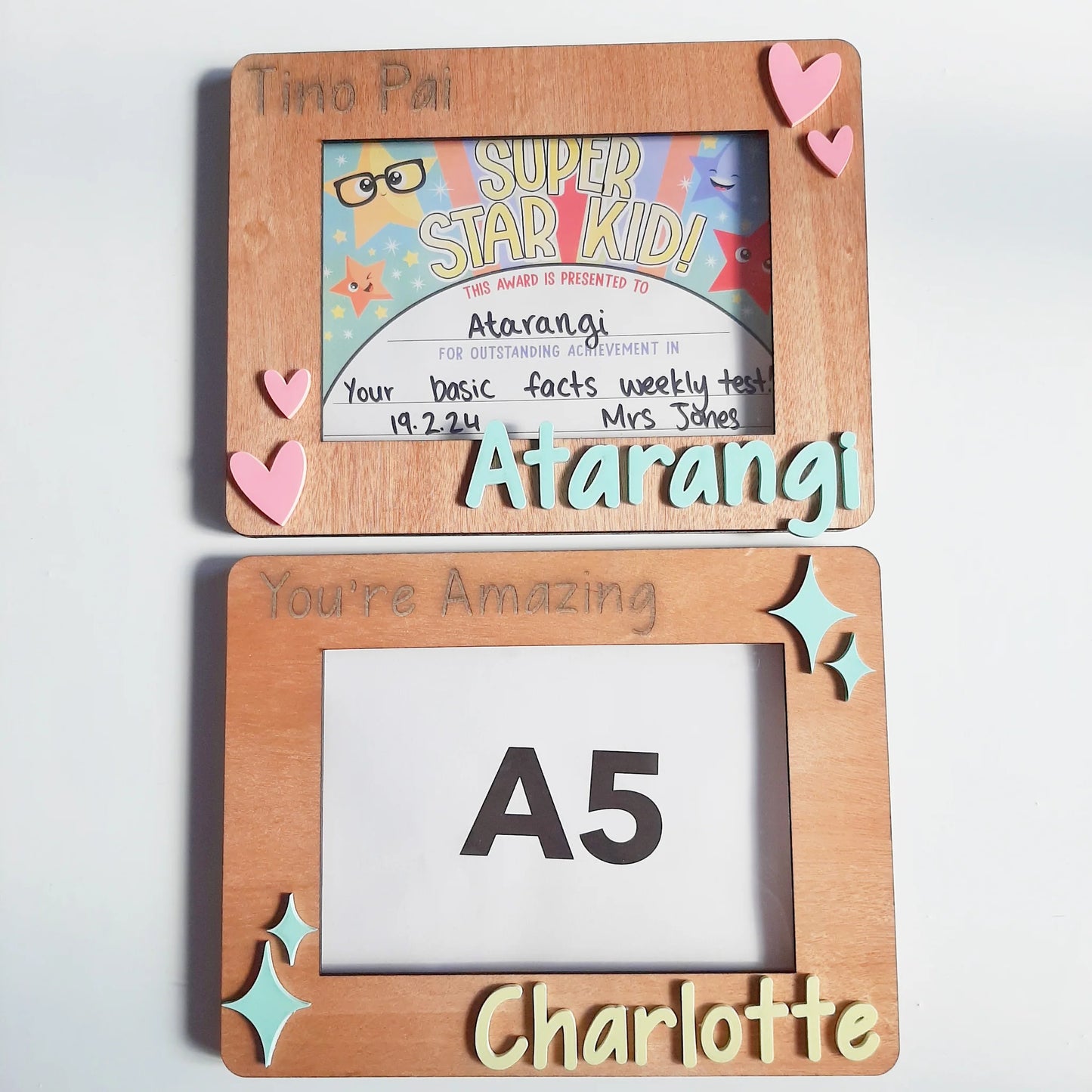 Personalised A5 Kids Art Display