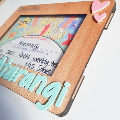 Personalised A5 Kids Art Display