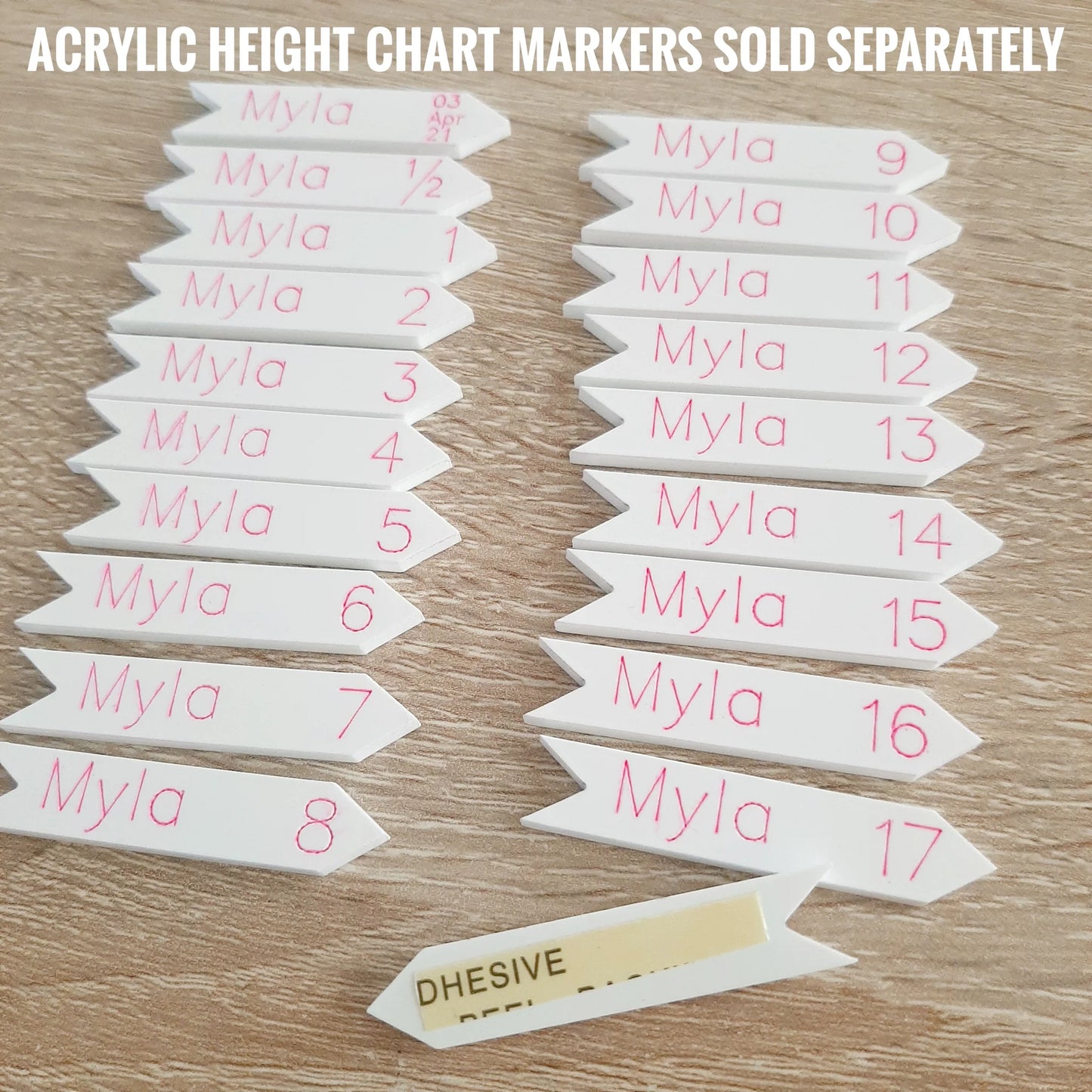 Personalised Wooden Height Chart